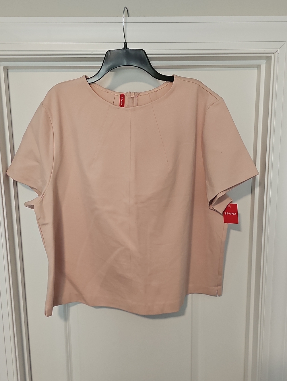 SPANX Dusty Pink Short Sleeve Crewneck Top - CROSS POSTED